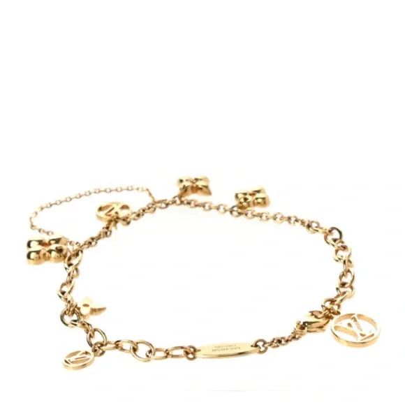 Louis Vuitton Monogram Charm Blooming Supple Bracelet | Gold - Picture 3 of 13